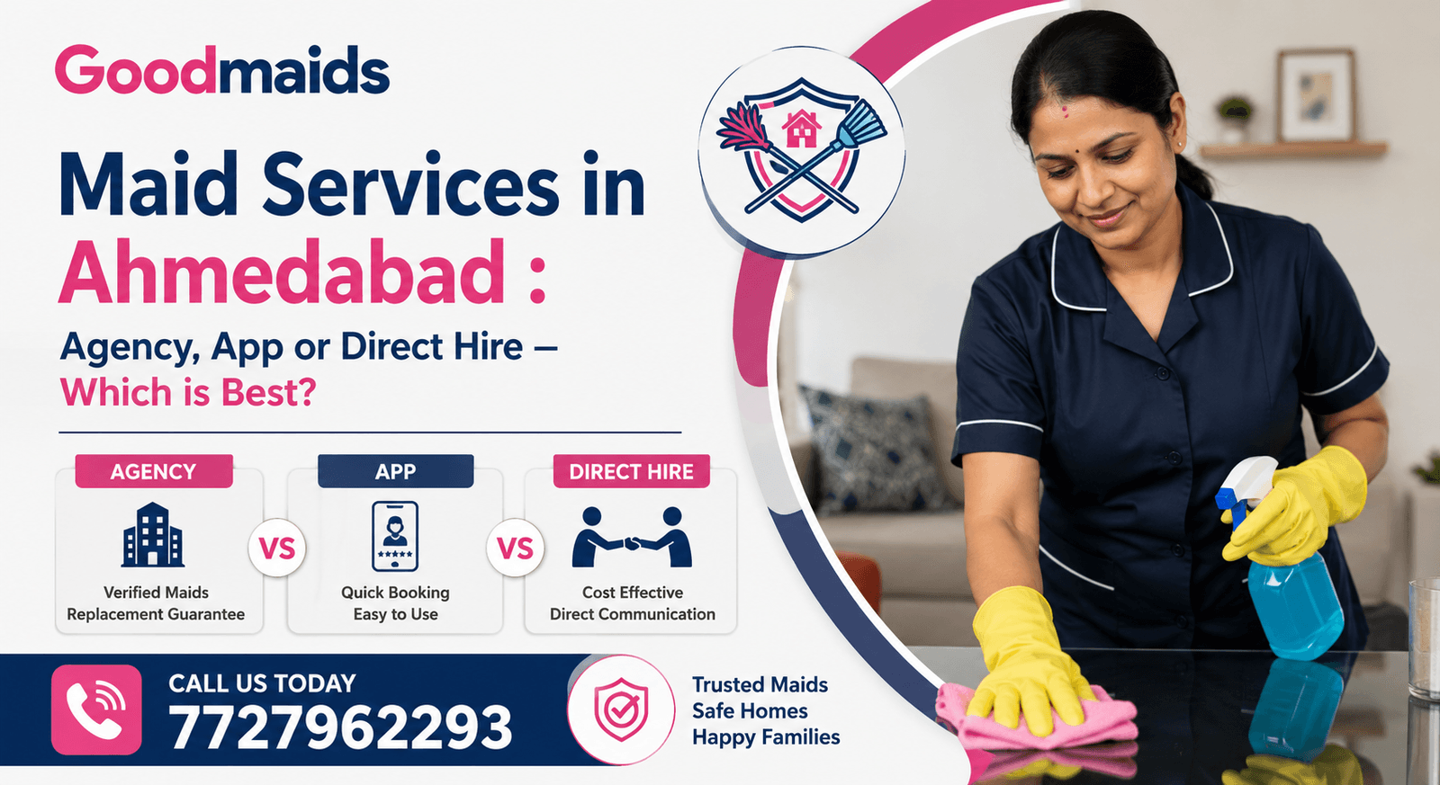 Maid Services in Ahmedabad : Agency, App or Direct Hire – Which is Best?