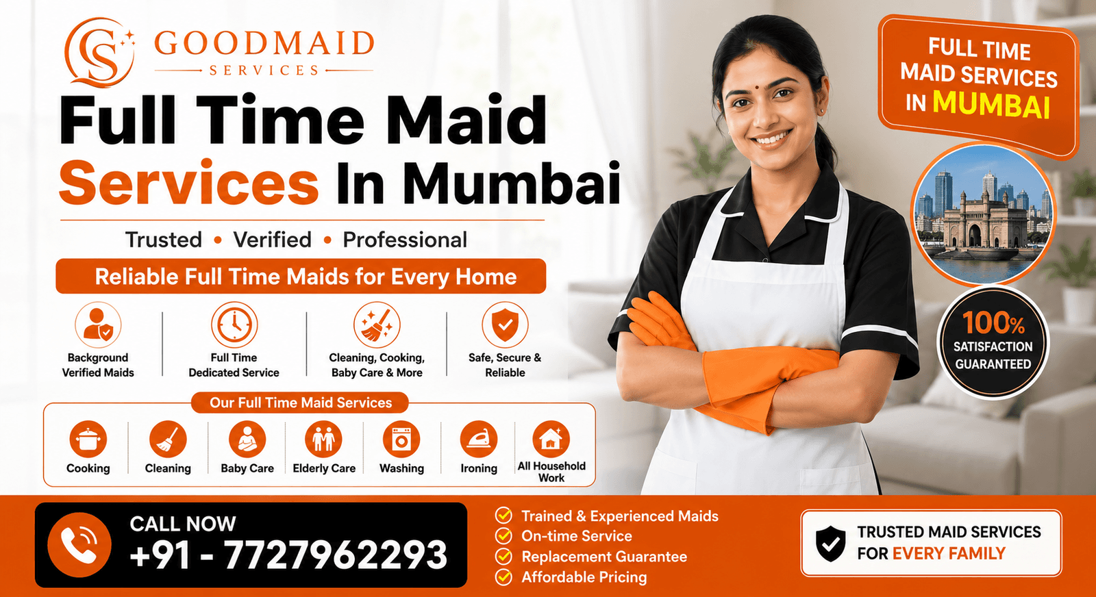 Best Maid Services In Mumbai | Trusted House Maids | Good Maid Services India