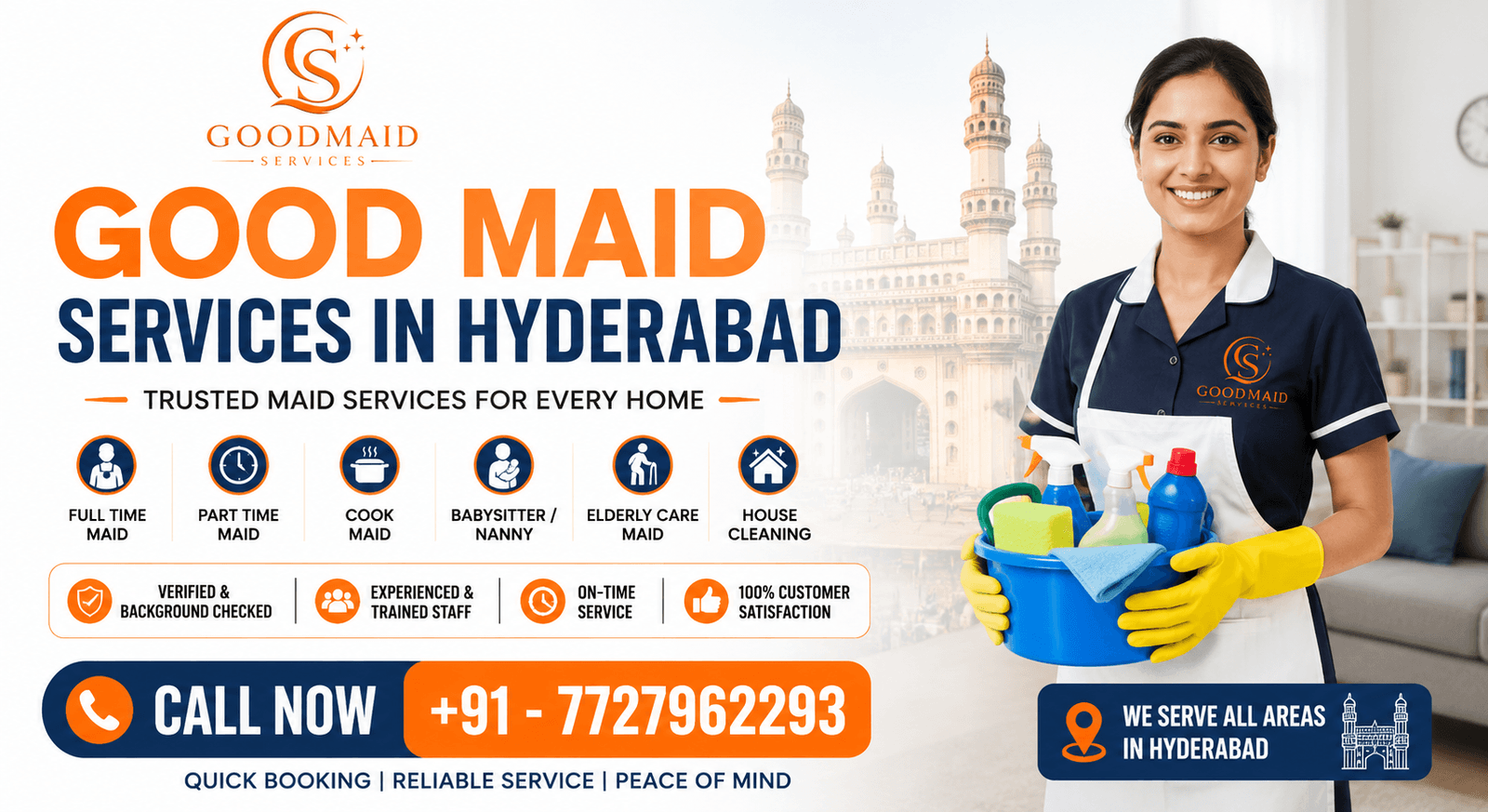 Good Maid Services in Hyderabad: Reliable Maid Services for Housekeeping, Laundry & More