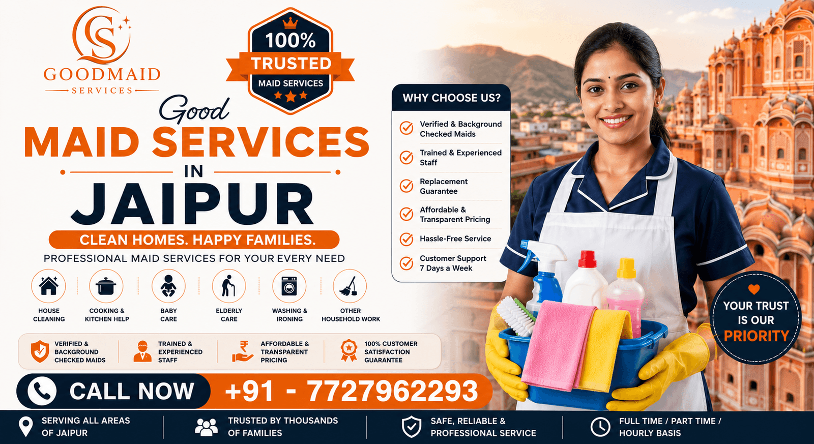 Good Maid Services in Jaipur: Top Maid Services for Home Cleaning & Housekeeping