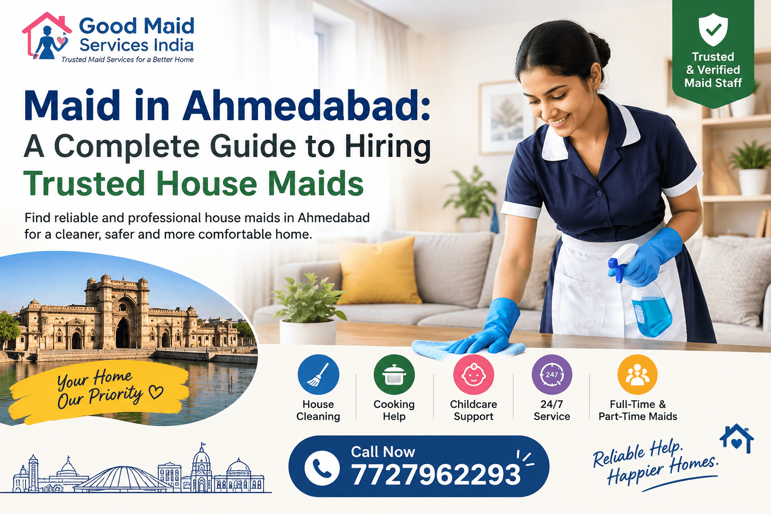 Maid in Ahmedabad: A Complete Guide to Hiring Trusted House Maids