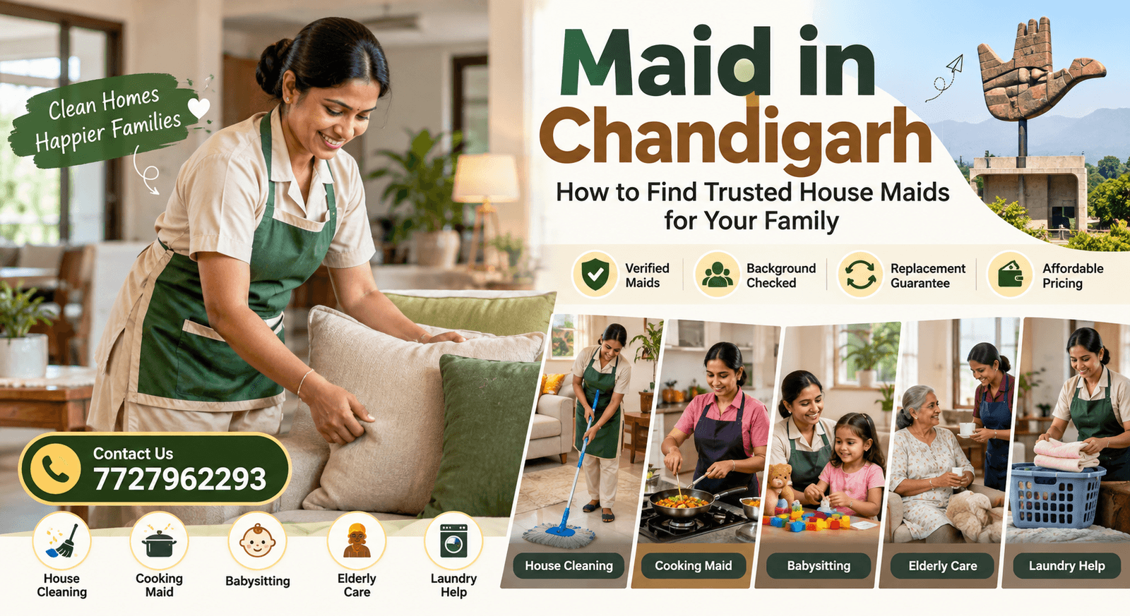 Maid in Chandigarh: How to Find Trusted House Maids for Your Family